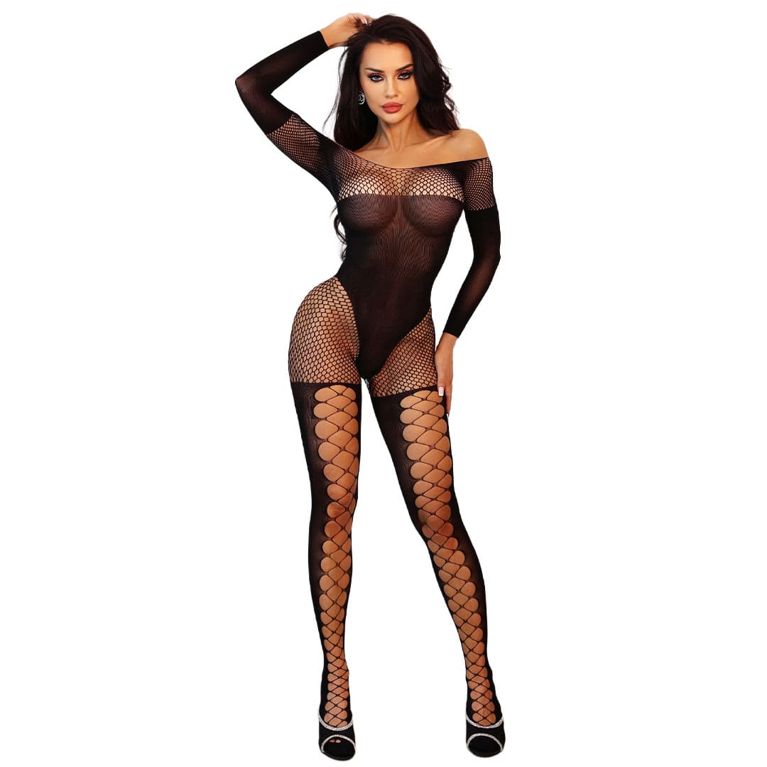 БодиСтокинг (Боди комбинезон Сетка)