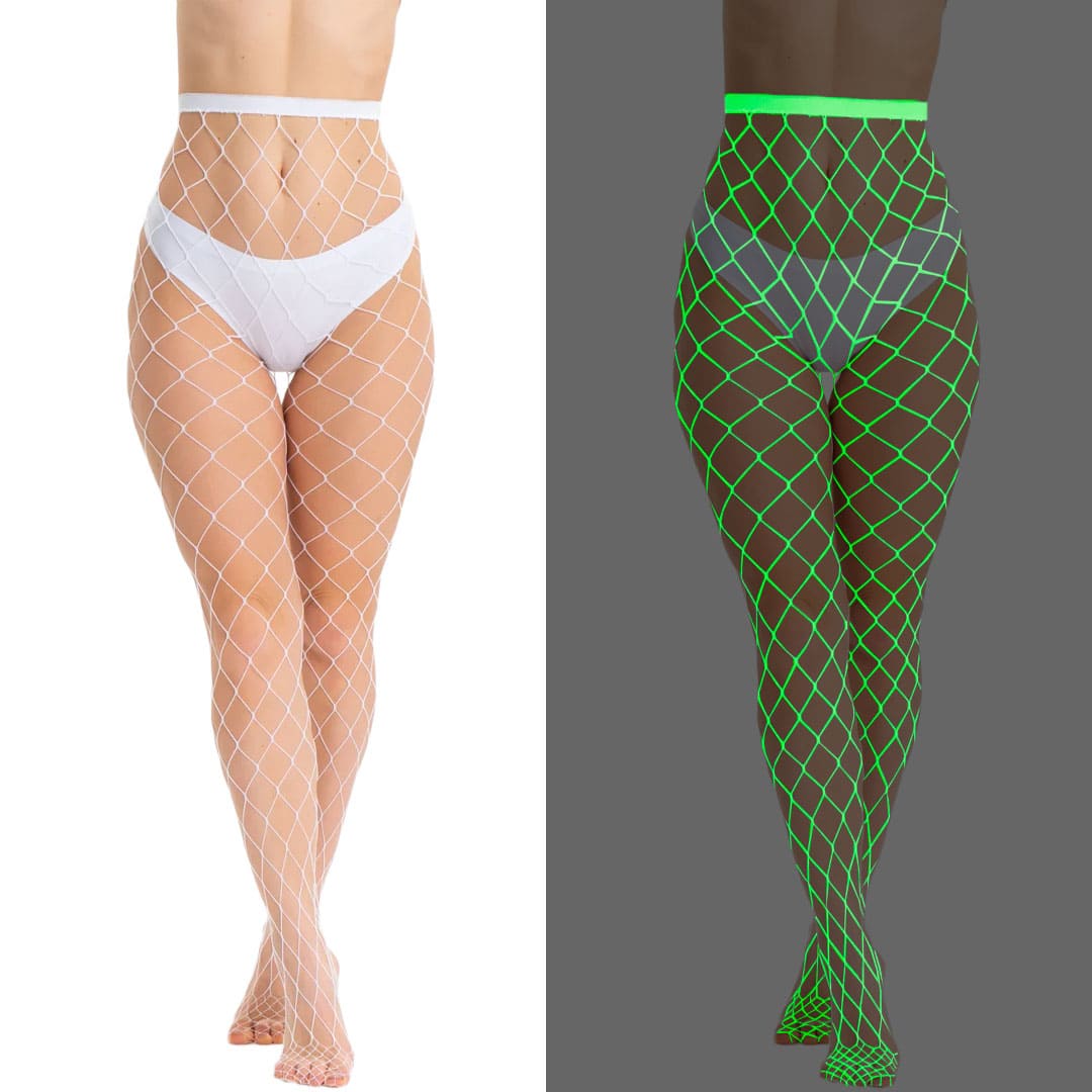 Колготки в крупную сетку (светяться в темноте)